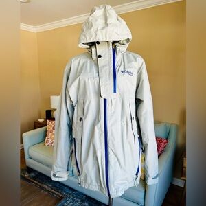 Columbia Omni Tech Titanium Series Shreddin’ Gray Shell Jacket Men’s Large